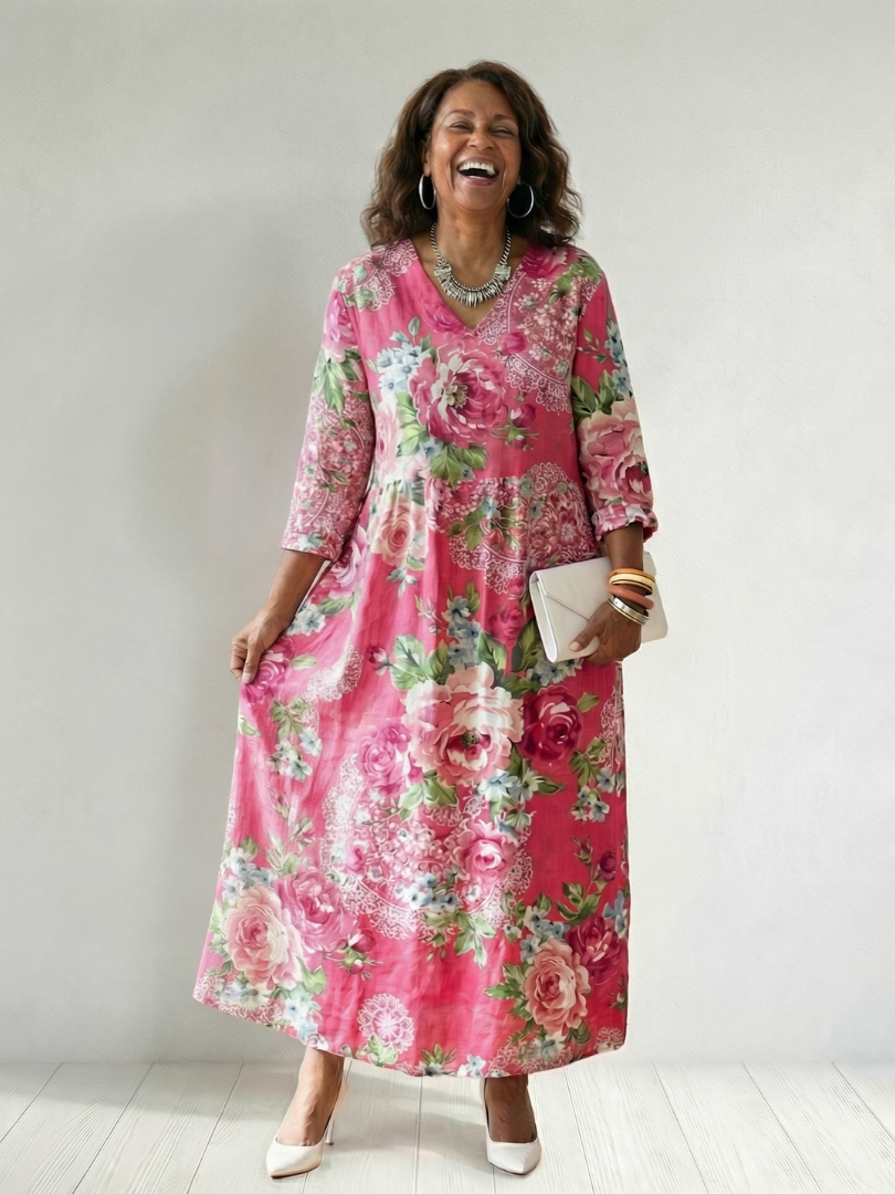bloom garden midi dress Freya